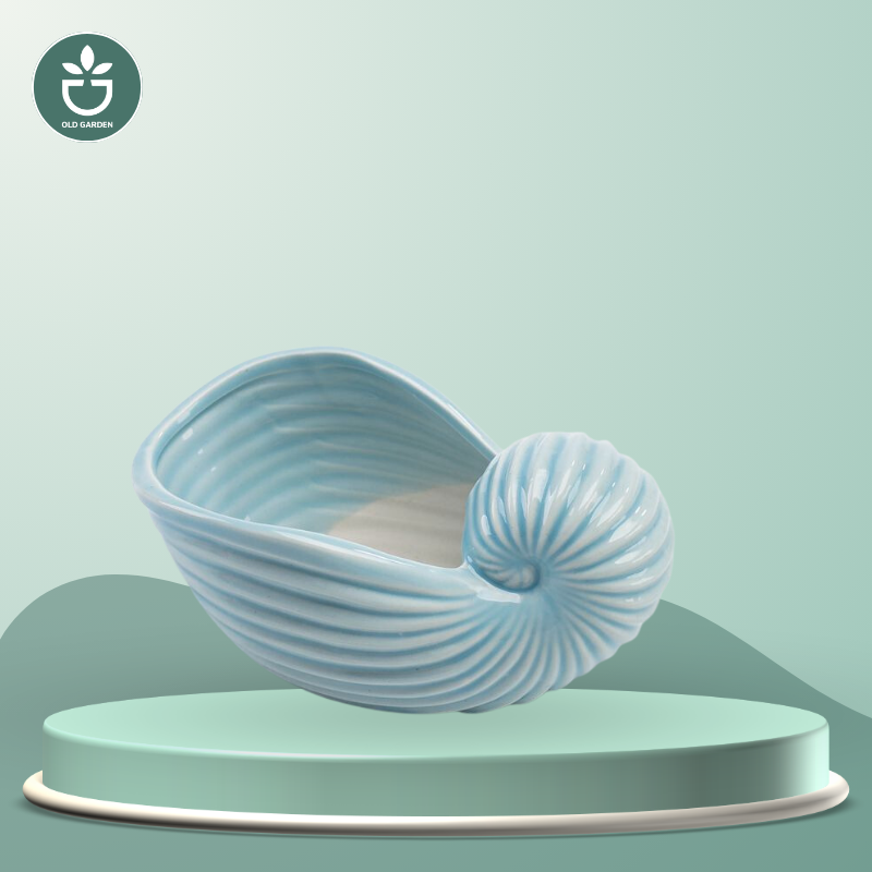 European Style Cute Flowerpot Pocelain Blue Fish Flower