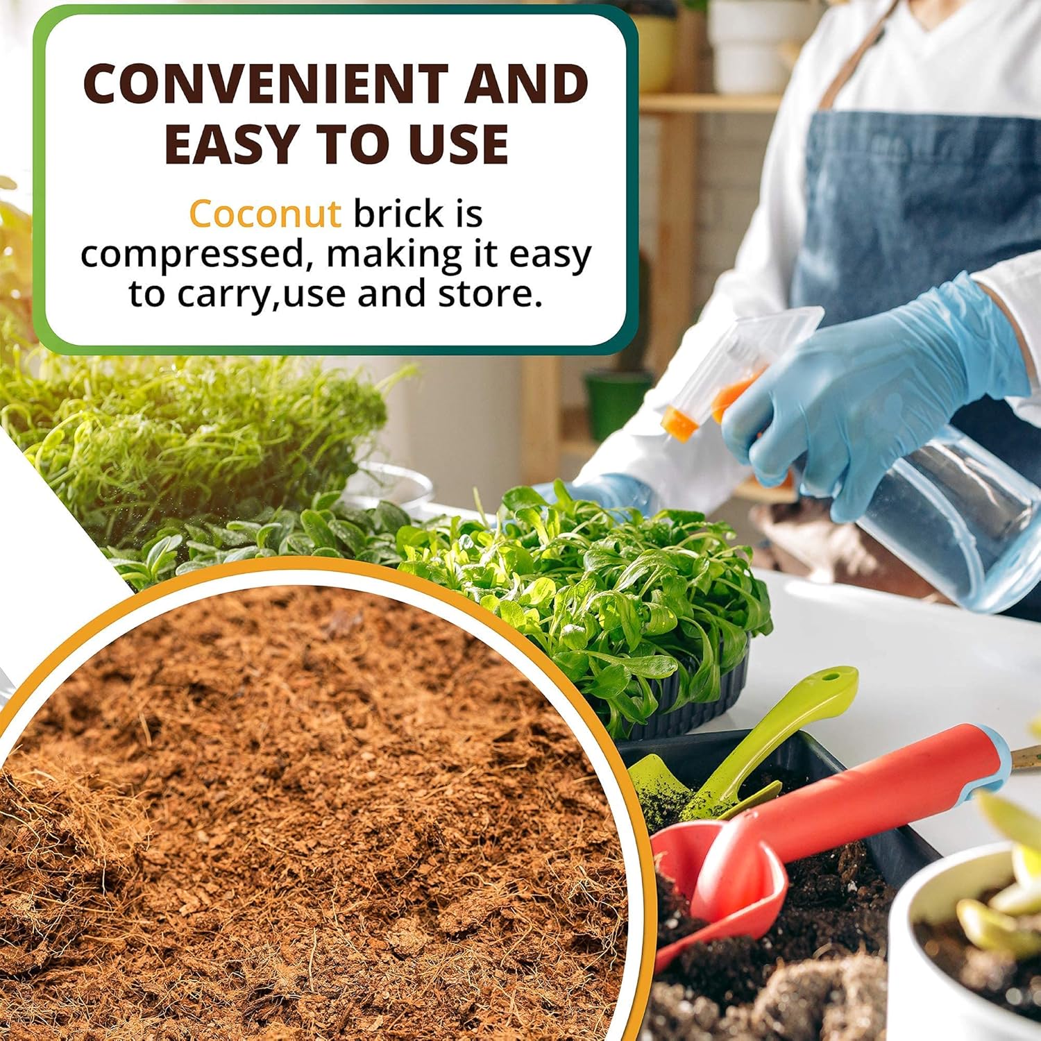 Organic Coco Coir Peat Block 10lb