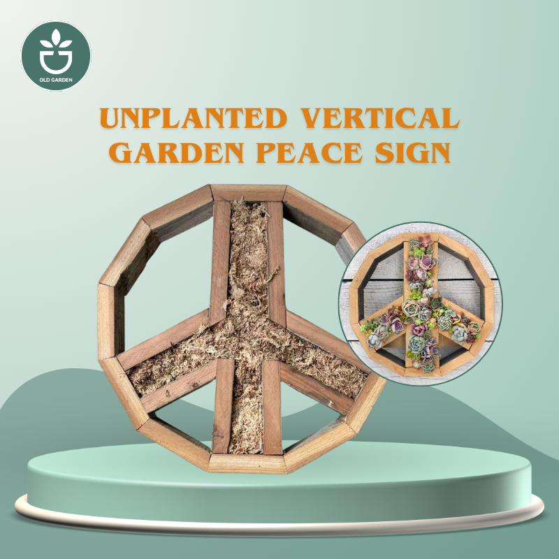 Unplanted Vertical Garden Peace Sign