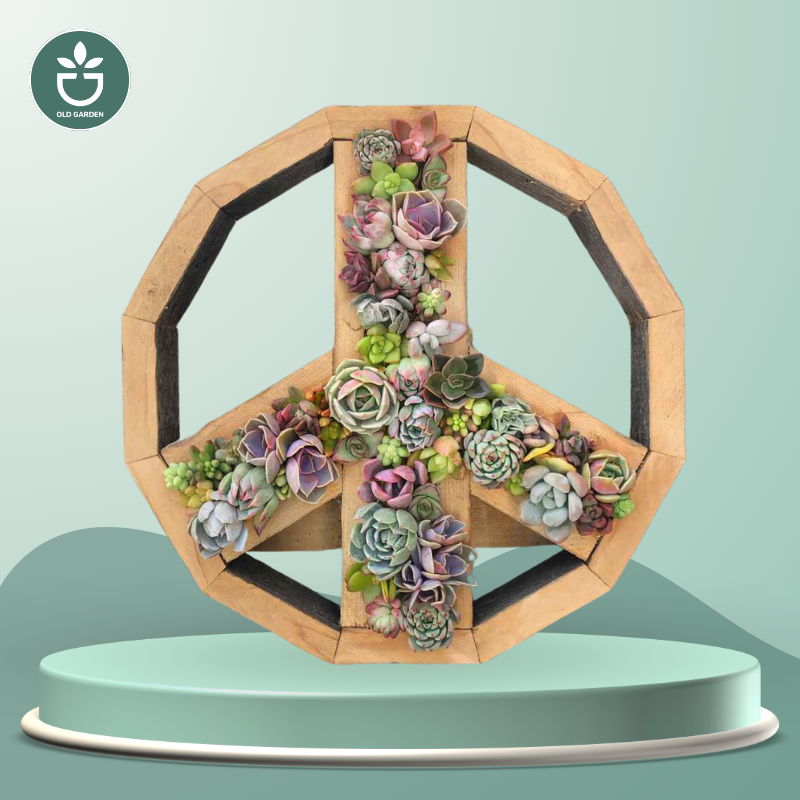Unplanted Vertical Garden Peace Sign