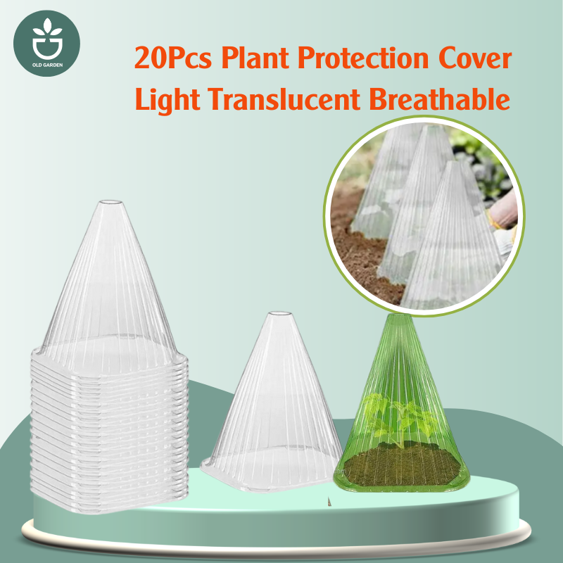 clear plastic cover for plants 20Pcs Plant Protection Cover Light Translucent Breathable Green