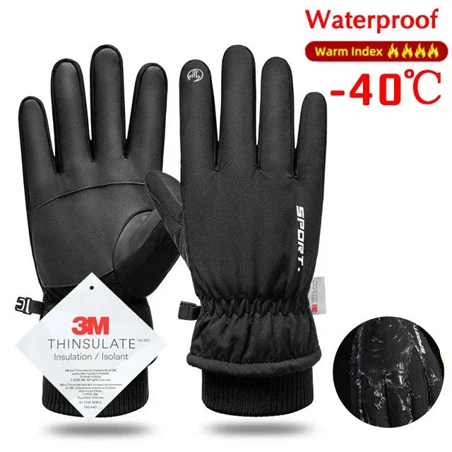 Men's Winter Waterproof Touchscreen Gloves
