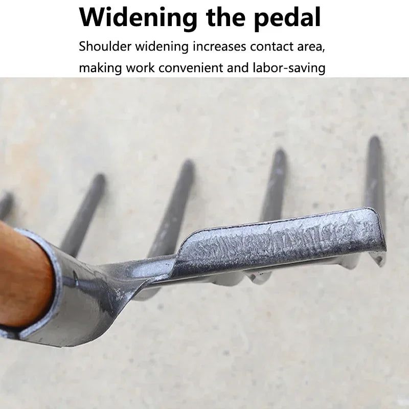 4/5 Teeth Manganese Steel Soil Digging Fork