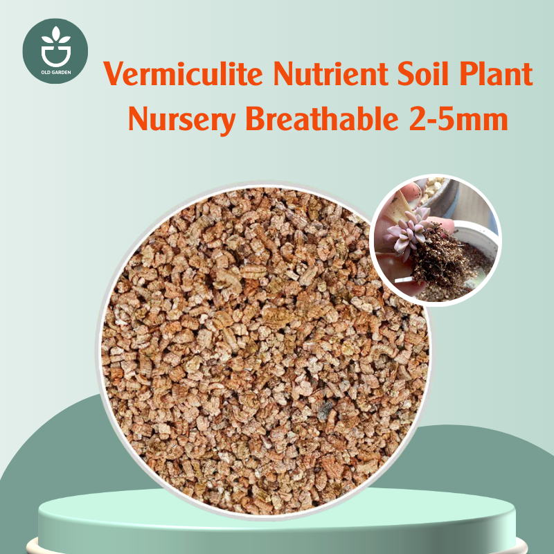 Vermiculite Nutrient Soil Plant Nursery Breathable 2~5mm 50g