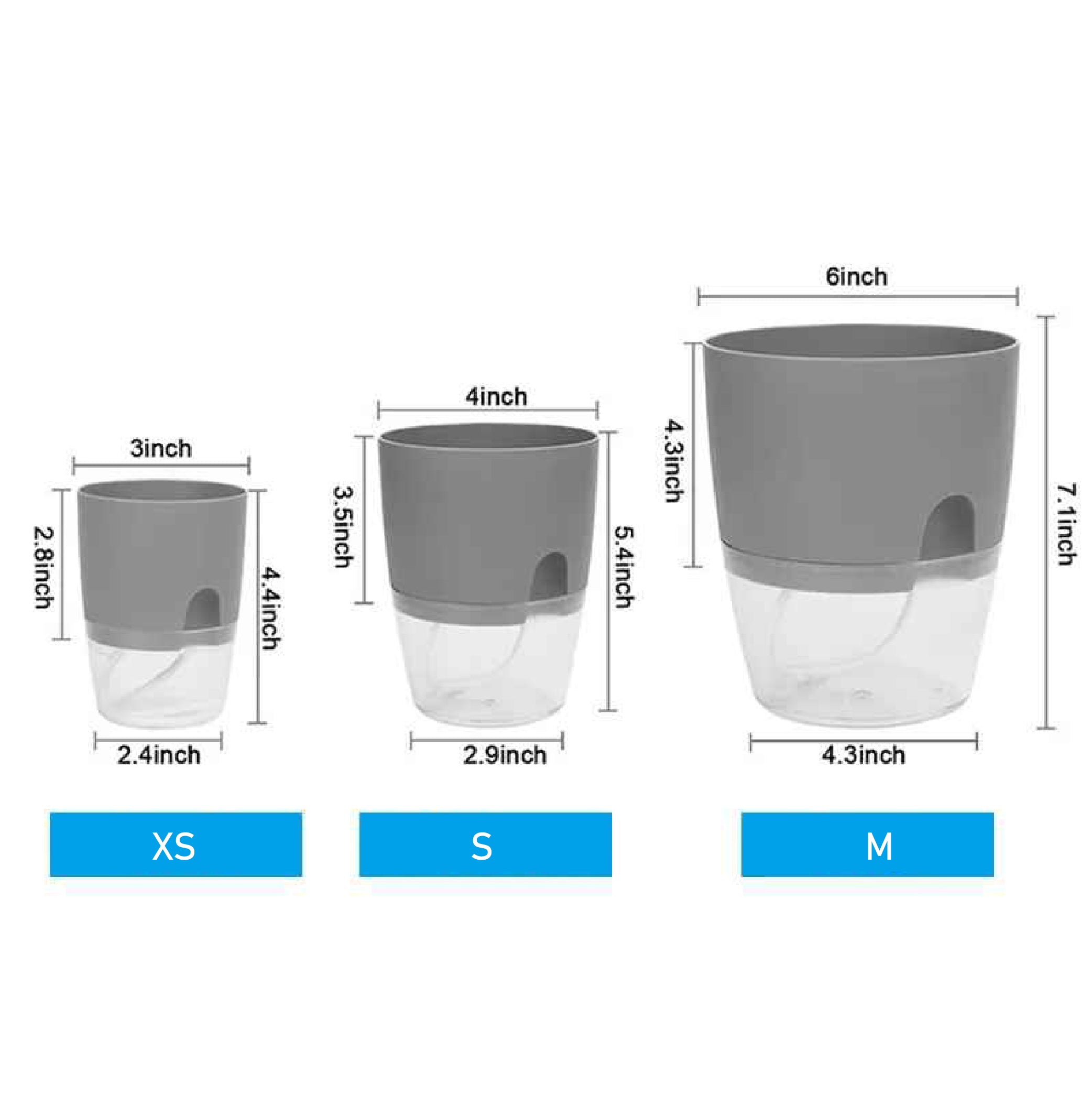 Transparent Double Layer Flower Pot