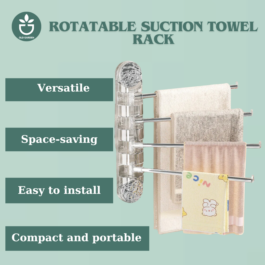 Rotatable Suction Towel Rack