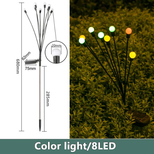 Solar Power Firefly Swaying Lawn Light