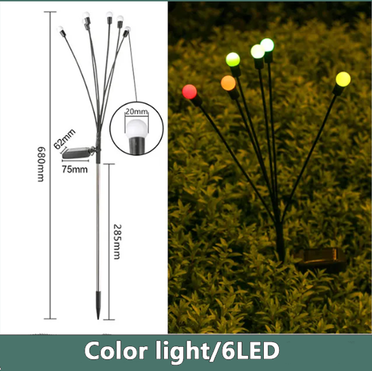 Solar Power Firefly Swaying Lawn Light