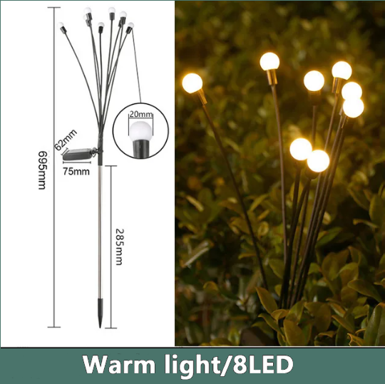 Solar Power Firefly Swaying Lawn Light