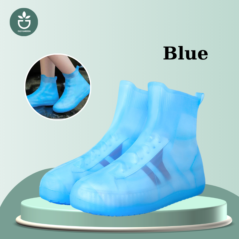 2PCS Waterproof Silicone Shoe Cover Top Rain Boots Cover Non-slip shoe protector Outdoor