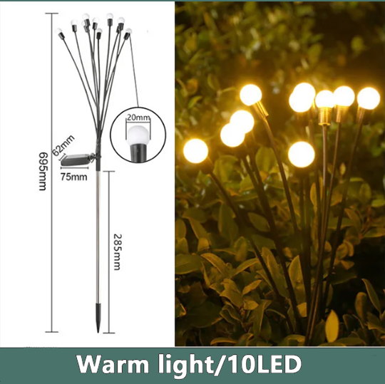 Solar Power Firefly Swaying Lawn Light
