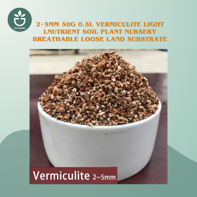 2~5mm 50g 0.5L Vermiculite Light lNutrient Soil Plant Nursery Breathab ...