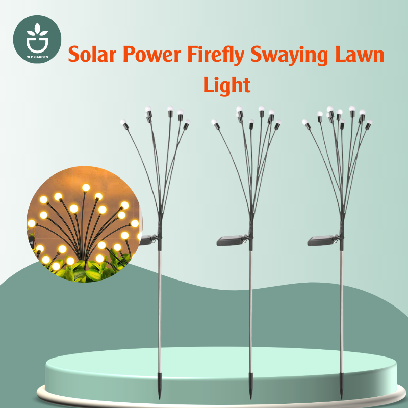 Solar Power Firefly Swaying Lawn Light
