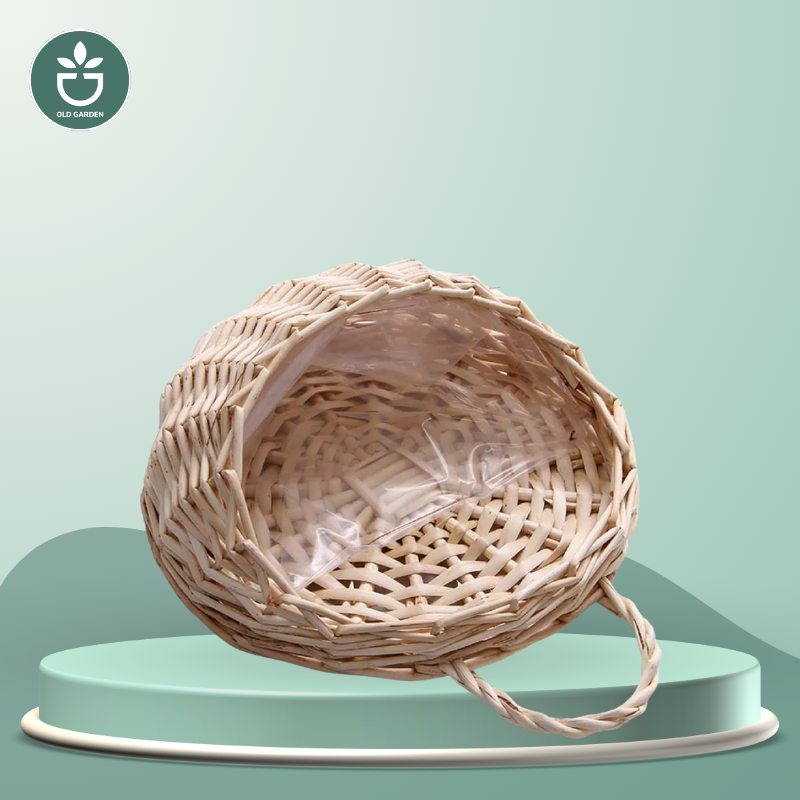 Hand Made Wicker Rattan Flower Planter