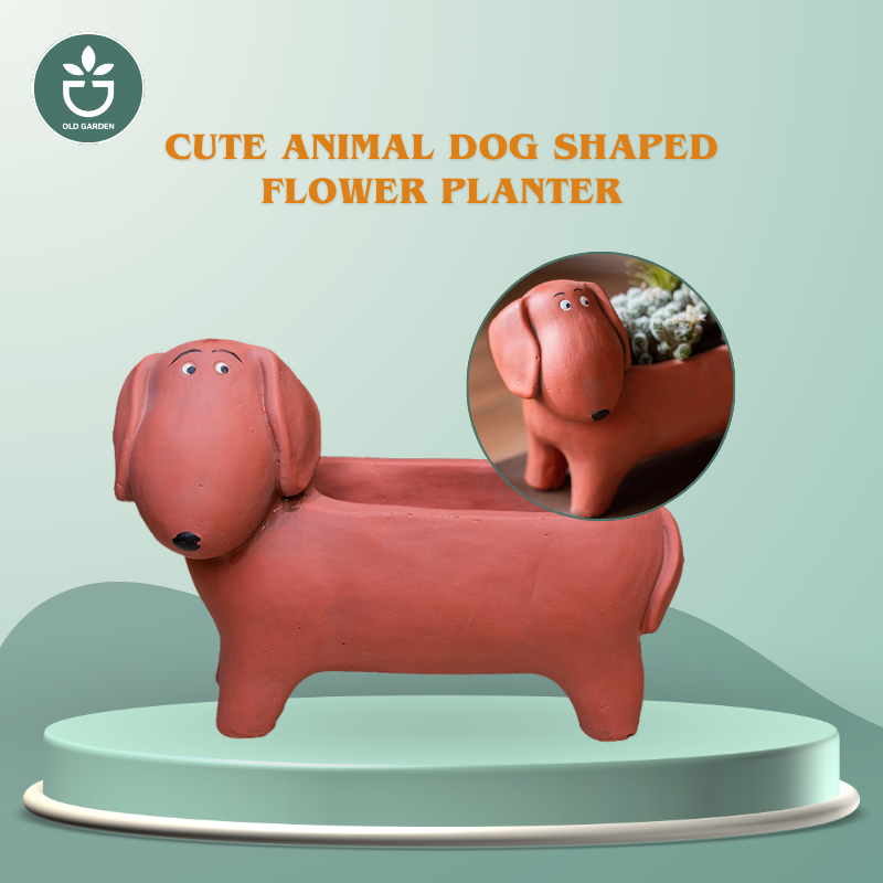 Cute Animal Dog Shaped Flower Planter
