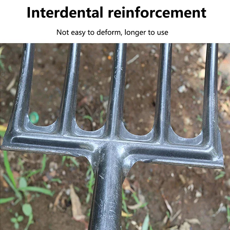 4/5 Teeth Manganese Steel Soil Digging Fork