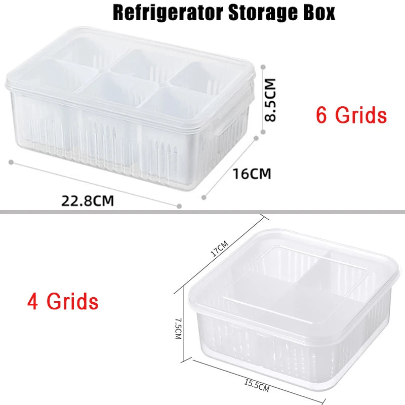 Storage Box 4/6 Grid Food