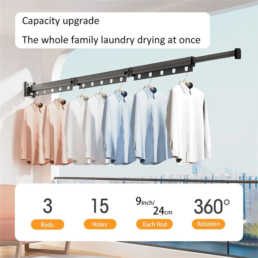 Wall-Mount Foldable Drying Rack