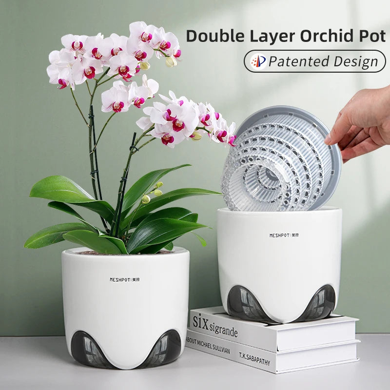 Orchid Pots | Double Layer with Holes