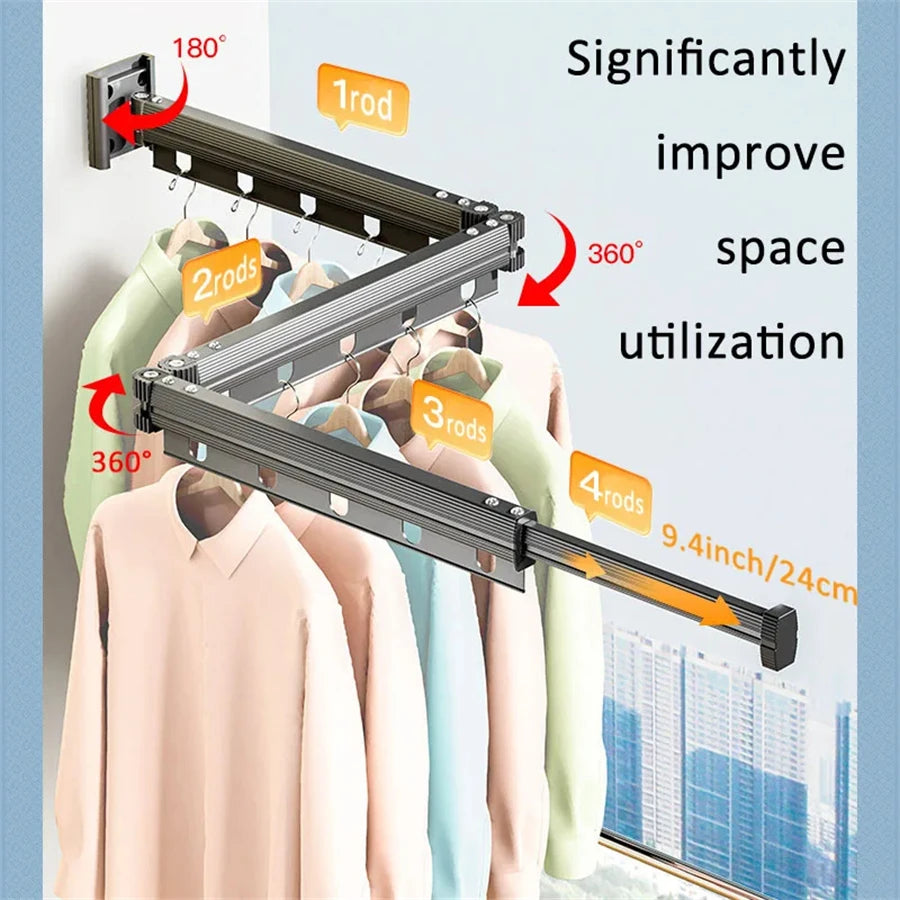 Wall-Mount Foldable Drying Rack