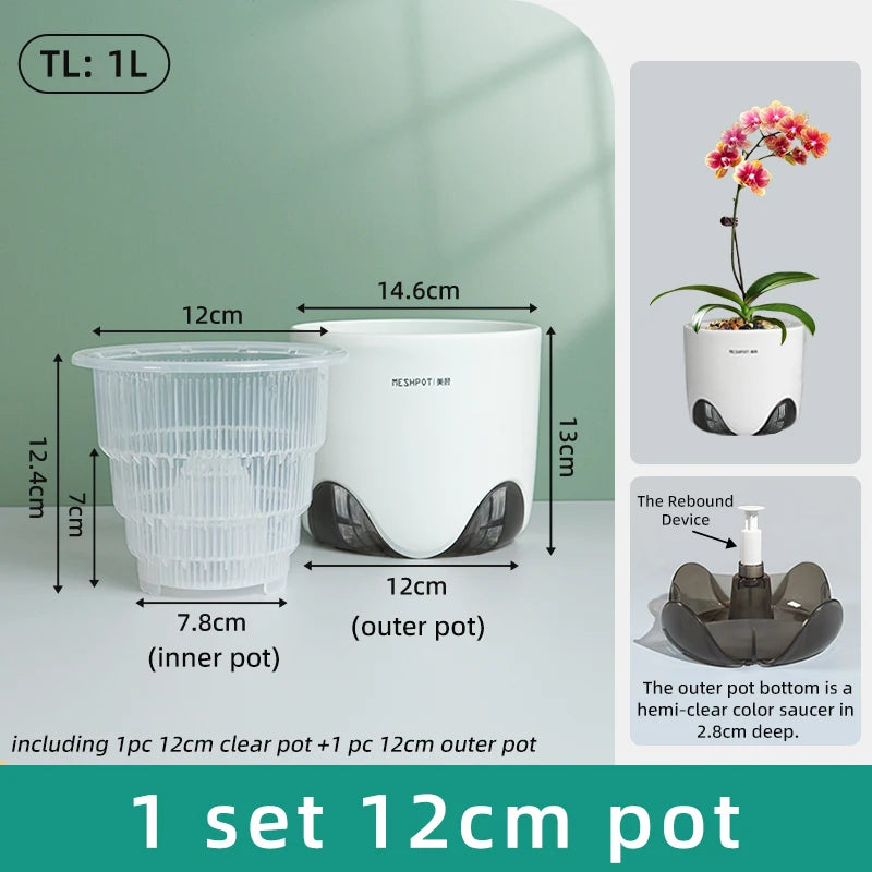 double pots for plants Orchid Pots