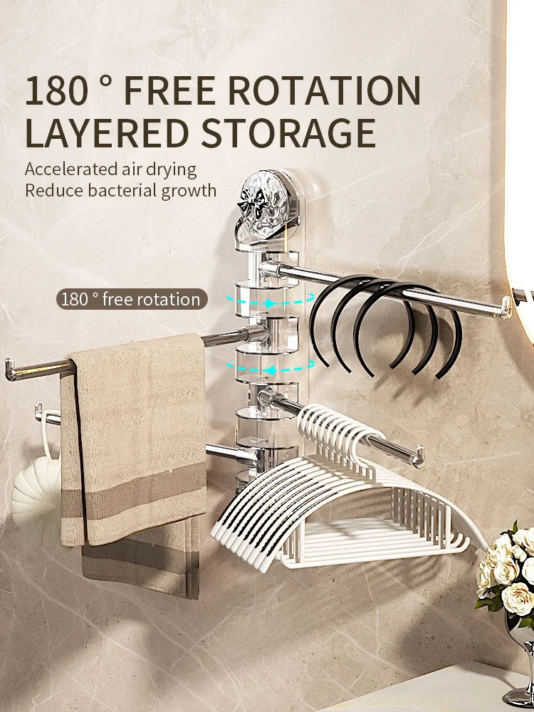 Rotatable Suction Towel Rack