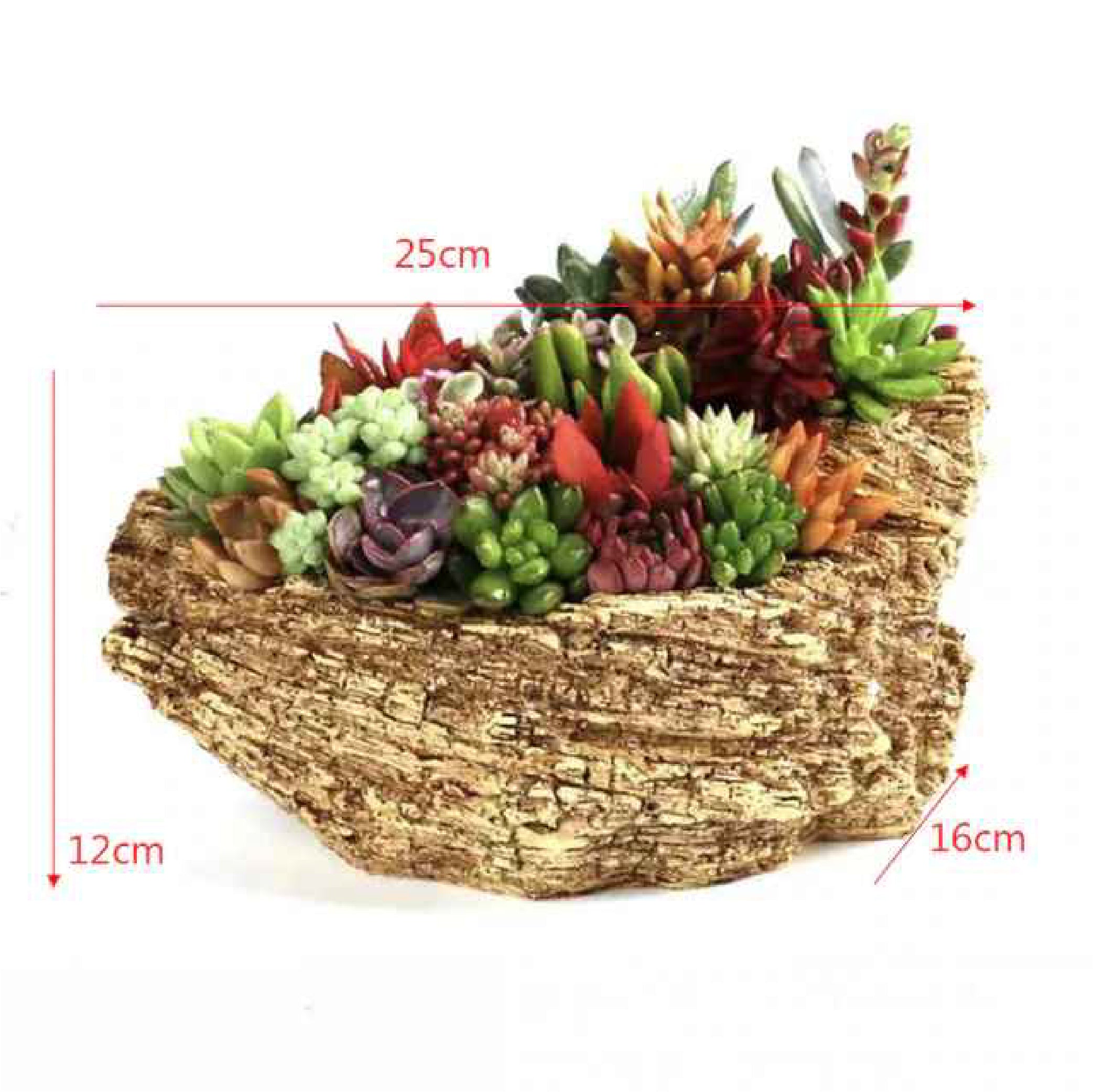 Broken Root Shape Wood Pot