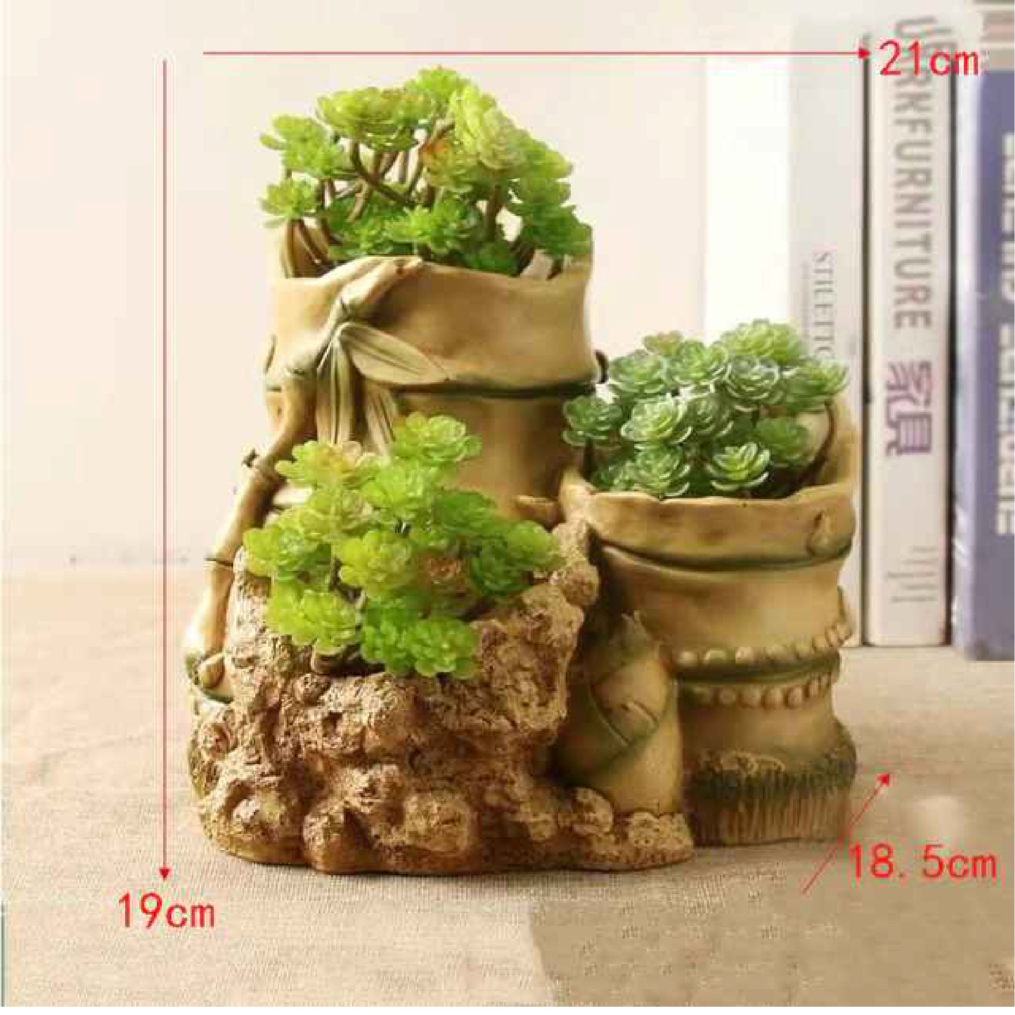 Broken Root Shape Wood Pot